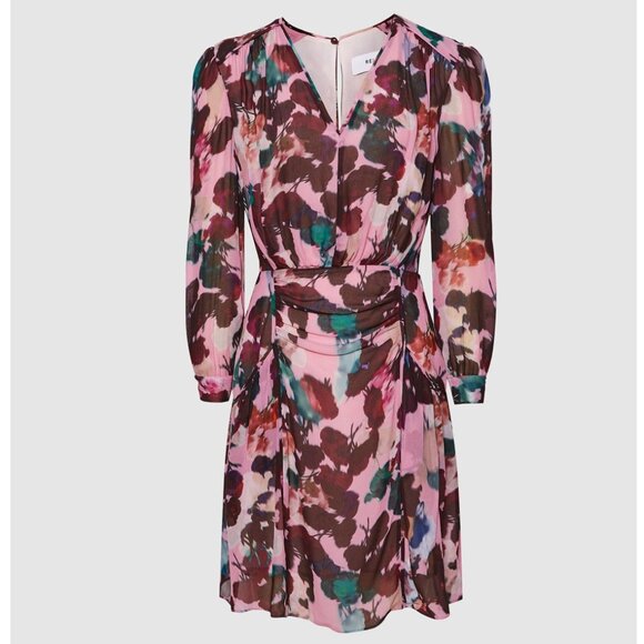 REISS "Josephine" Floral Printed Midi Dress NWT - Picture 7 of 16